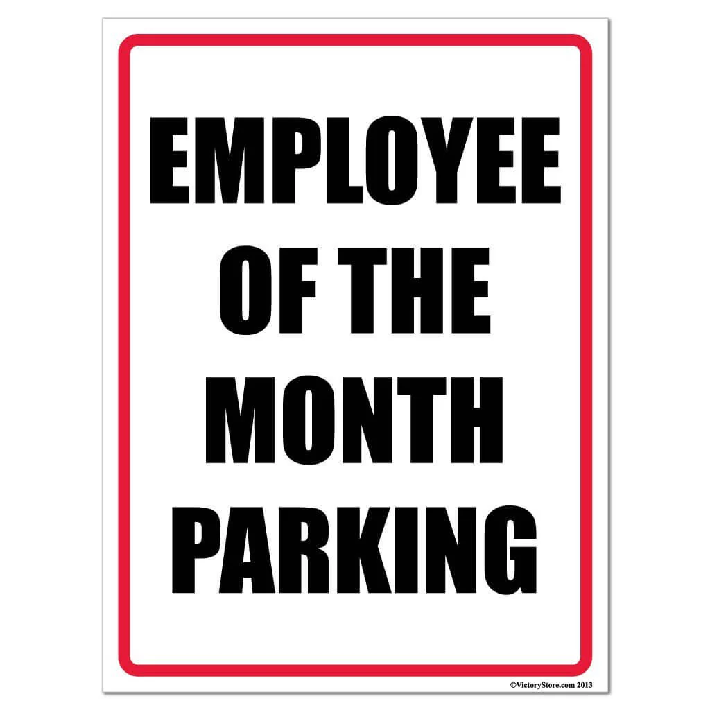 Employee of the Month Parking Sign or Sticker - Image 2