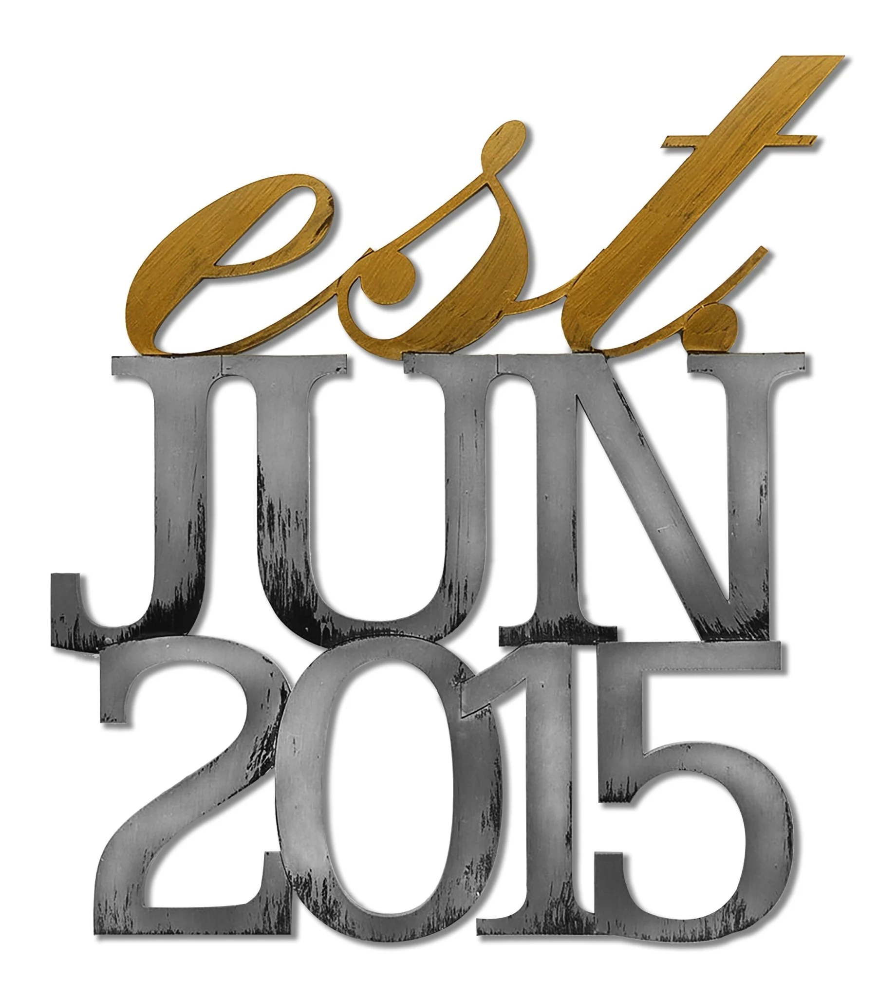 Est. Month and Year Hand Painted Wall Decor - Image 2