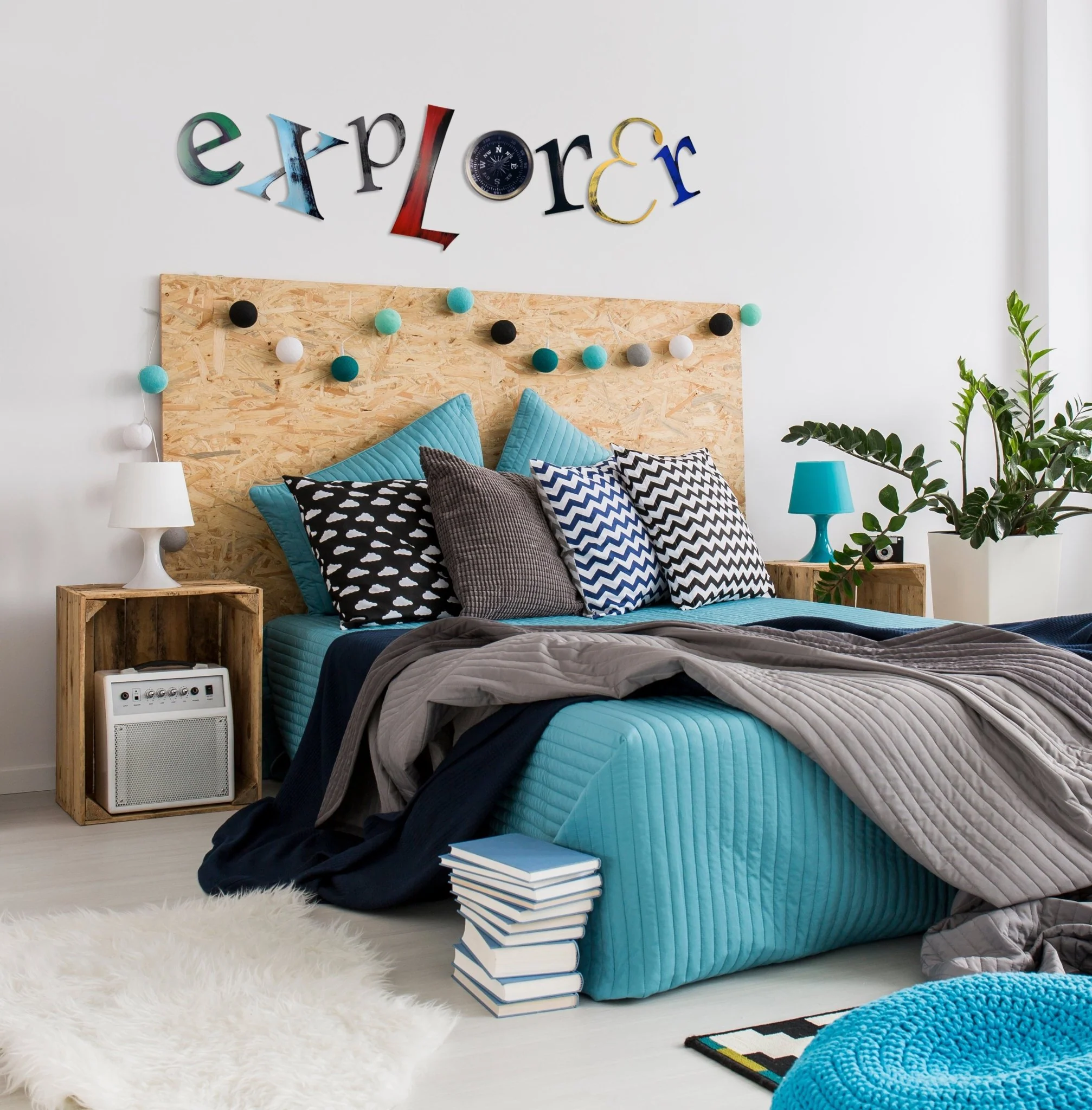 Hand Painted 'explorer' Word Wall Art