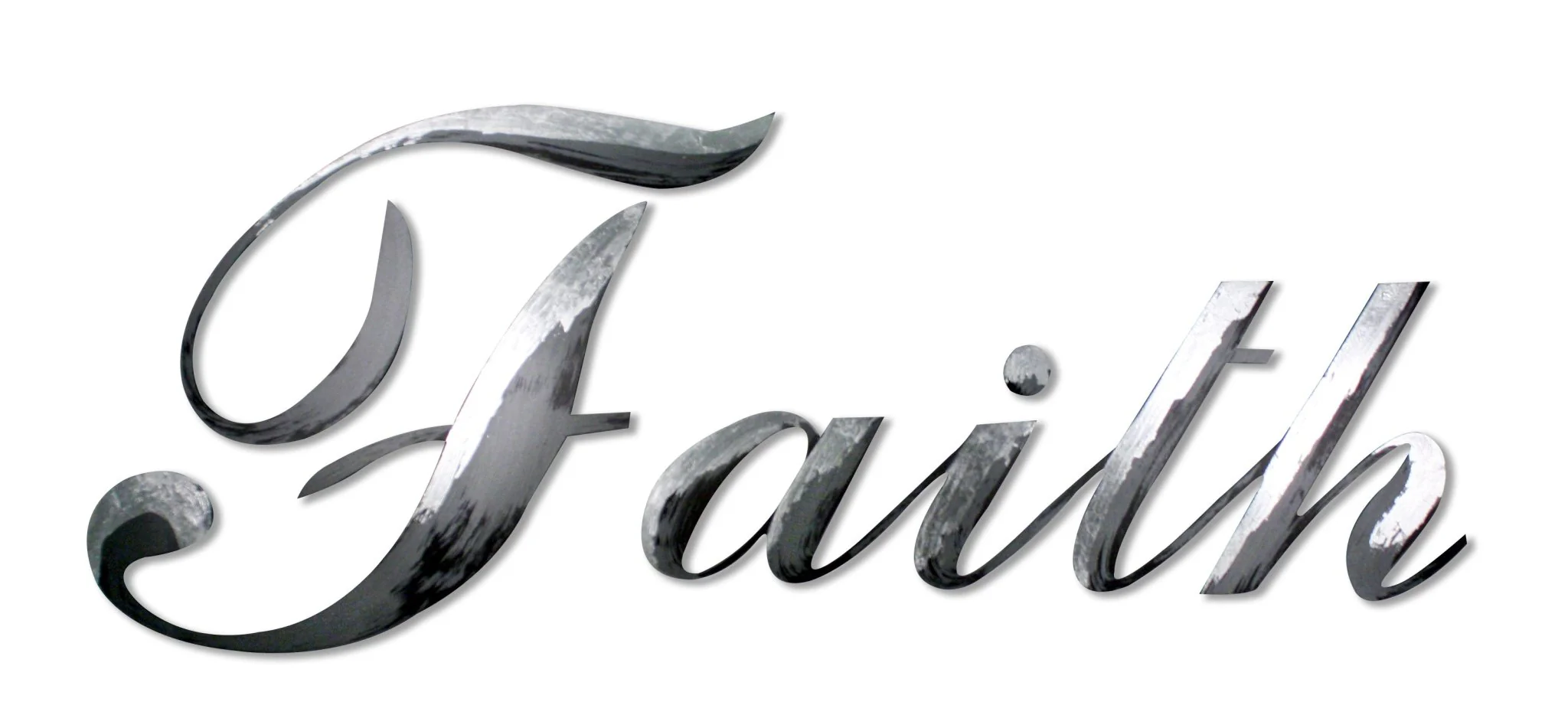 Hand Painted Script Faith Wall Word - Image 2