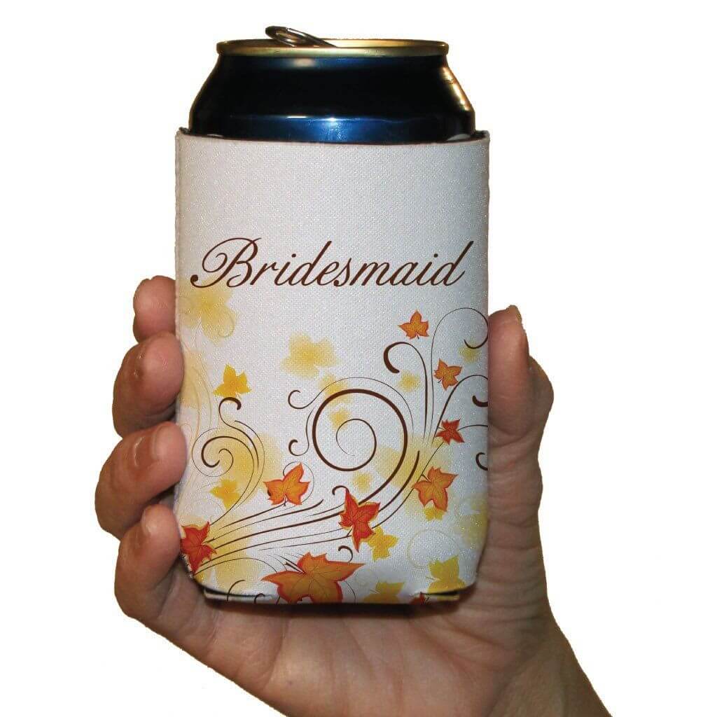 Fall Wedding Wedding Party Drink Can Coolers Set - Image 3