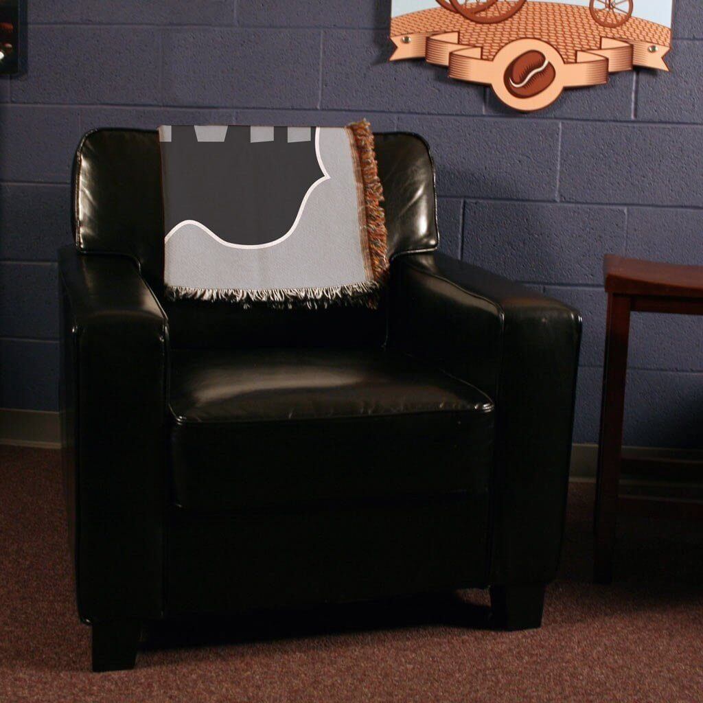 Father's Day Mustache Woven Blanket - Image 2
