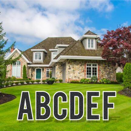 Faux Glitter 22.75" Bebas Alphabet Yard Decoration Set - 26 pc set - Image 4