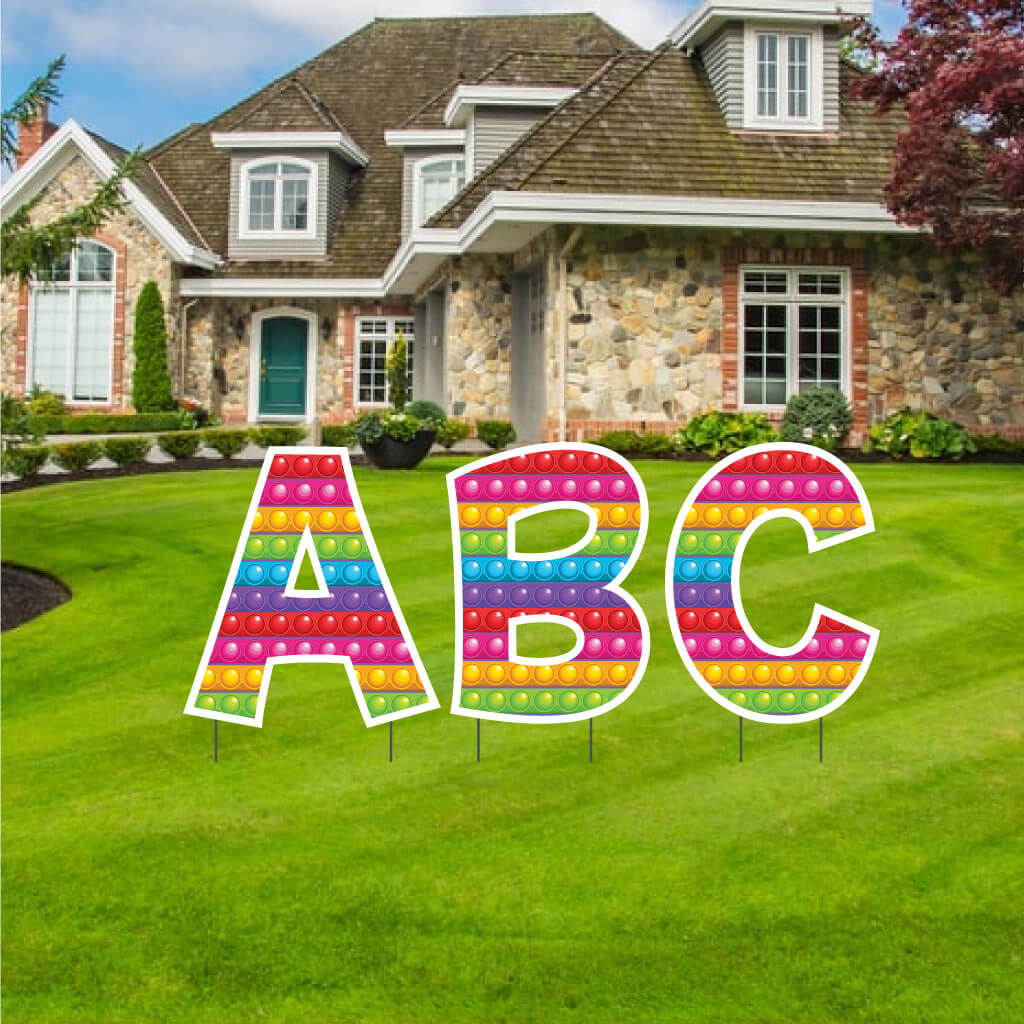 Fidget Popper 22.75" KG The Last Time Alphabet Yard Decoration Set - 26 pc set
