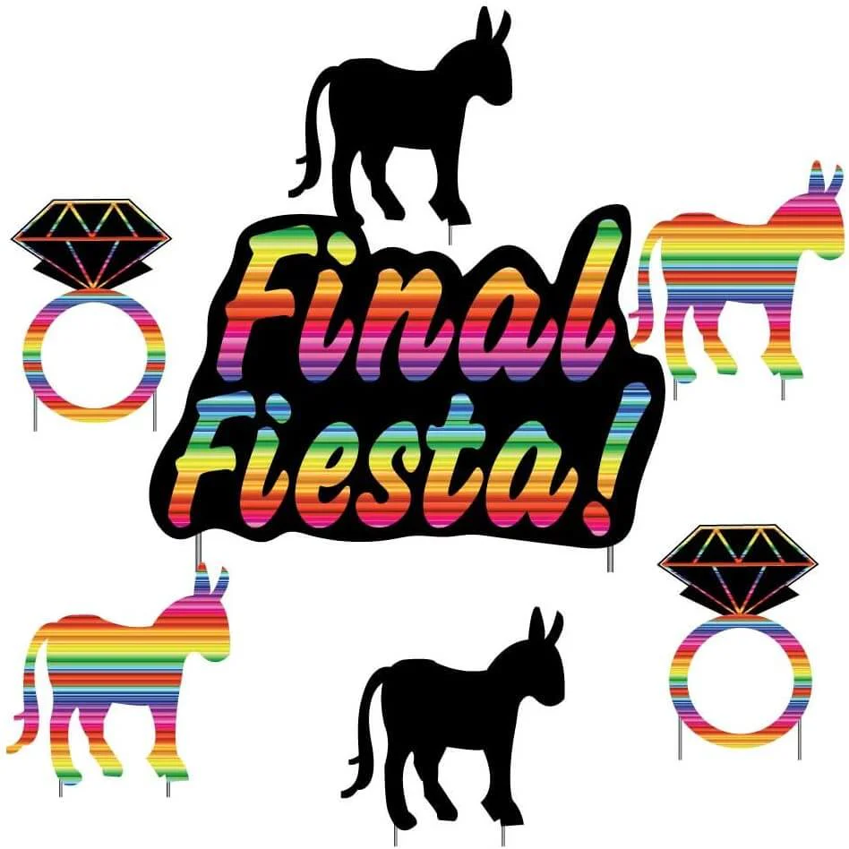 Rainbow Final Fiesta Bachelorette Yard Decoration - Image 2