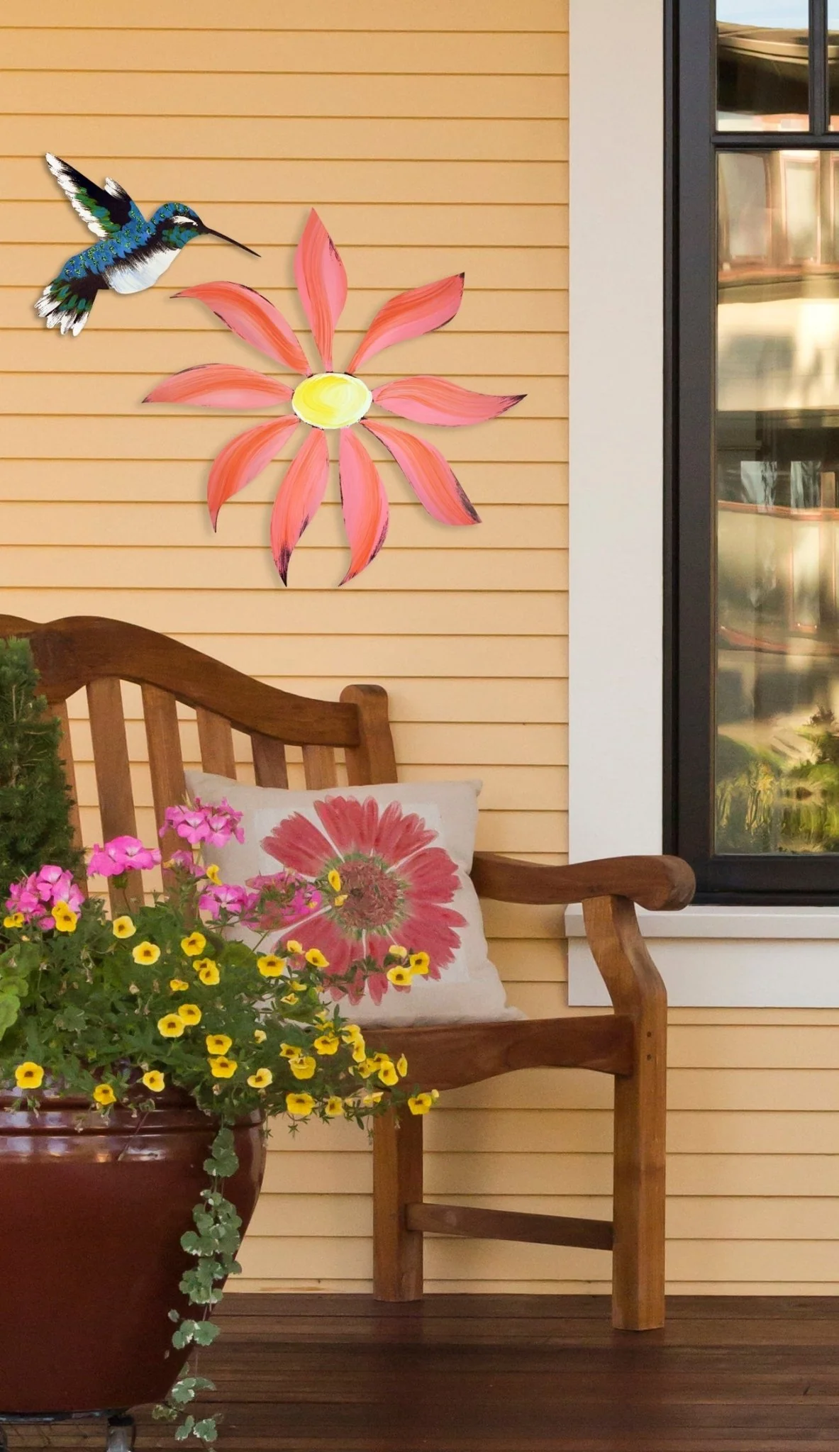 Hand Painted Flower Wall Icon - Image 3