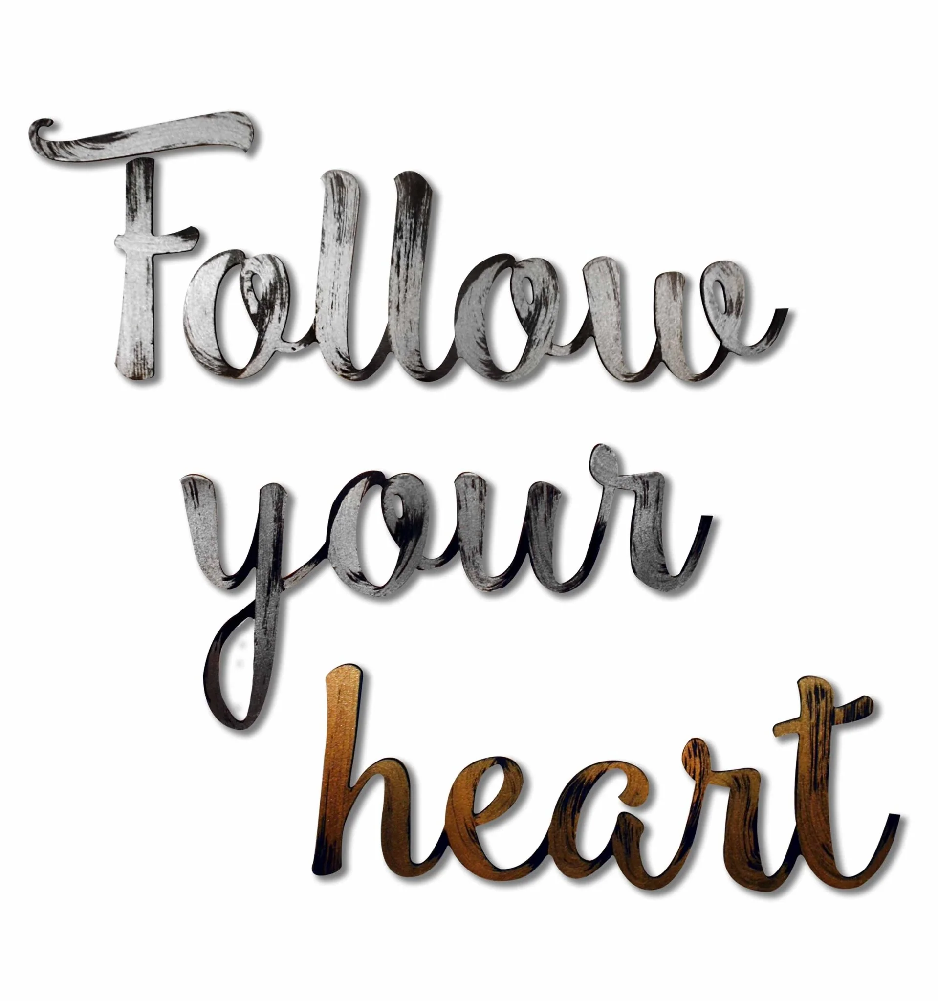Follow your heart Hand Painted Wall Quote - Image 6