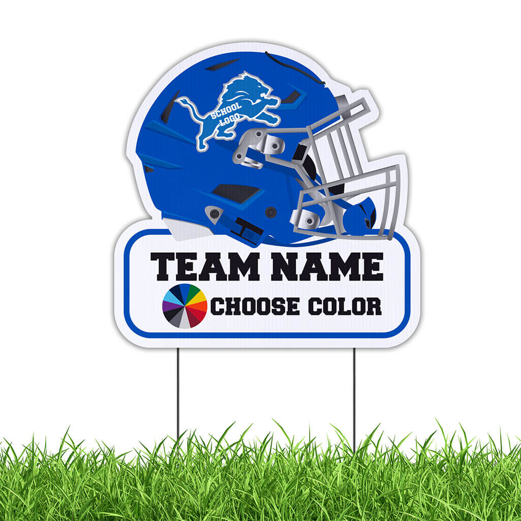 22" Football Helmet Shaped Yard Sign - Image 4