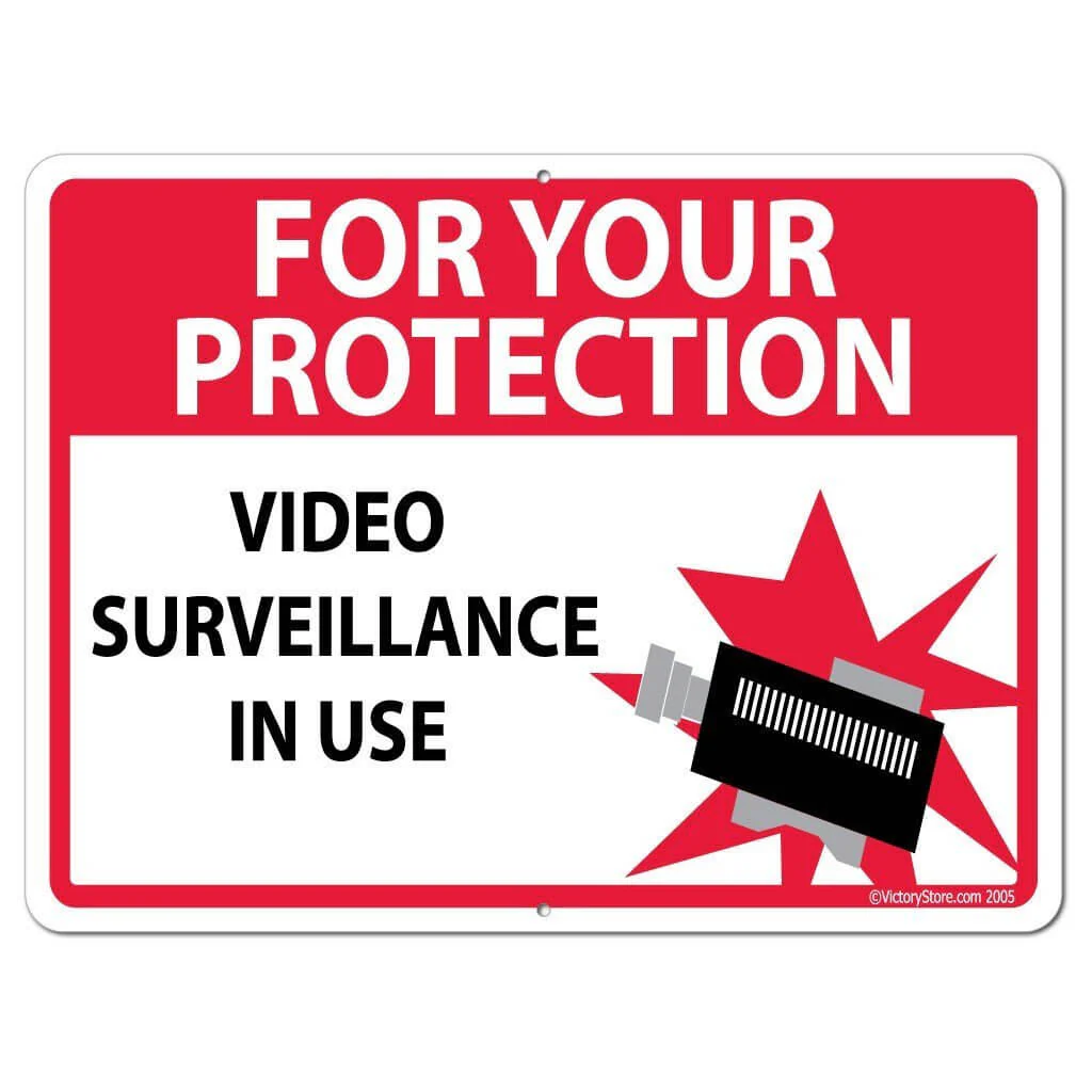 For Your Protection Video Surveillance in Use Sign or Sticker - Image 3