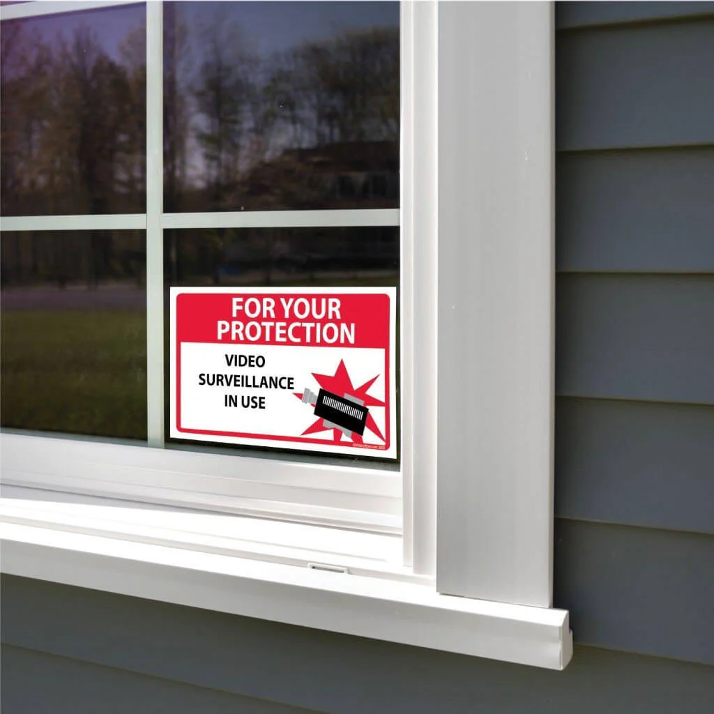 For Your Protection Video Surveillance in Use Sign or Sticker - Image 6