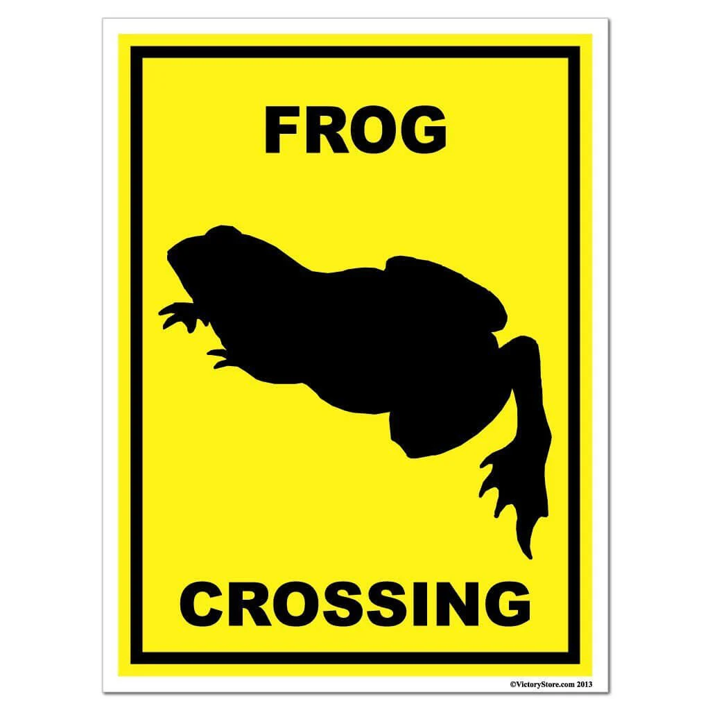 Frog Crossing Sign or Sticker - Image 4
