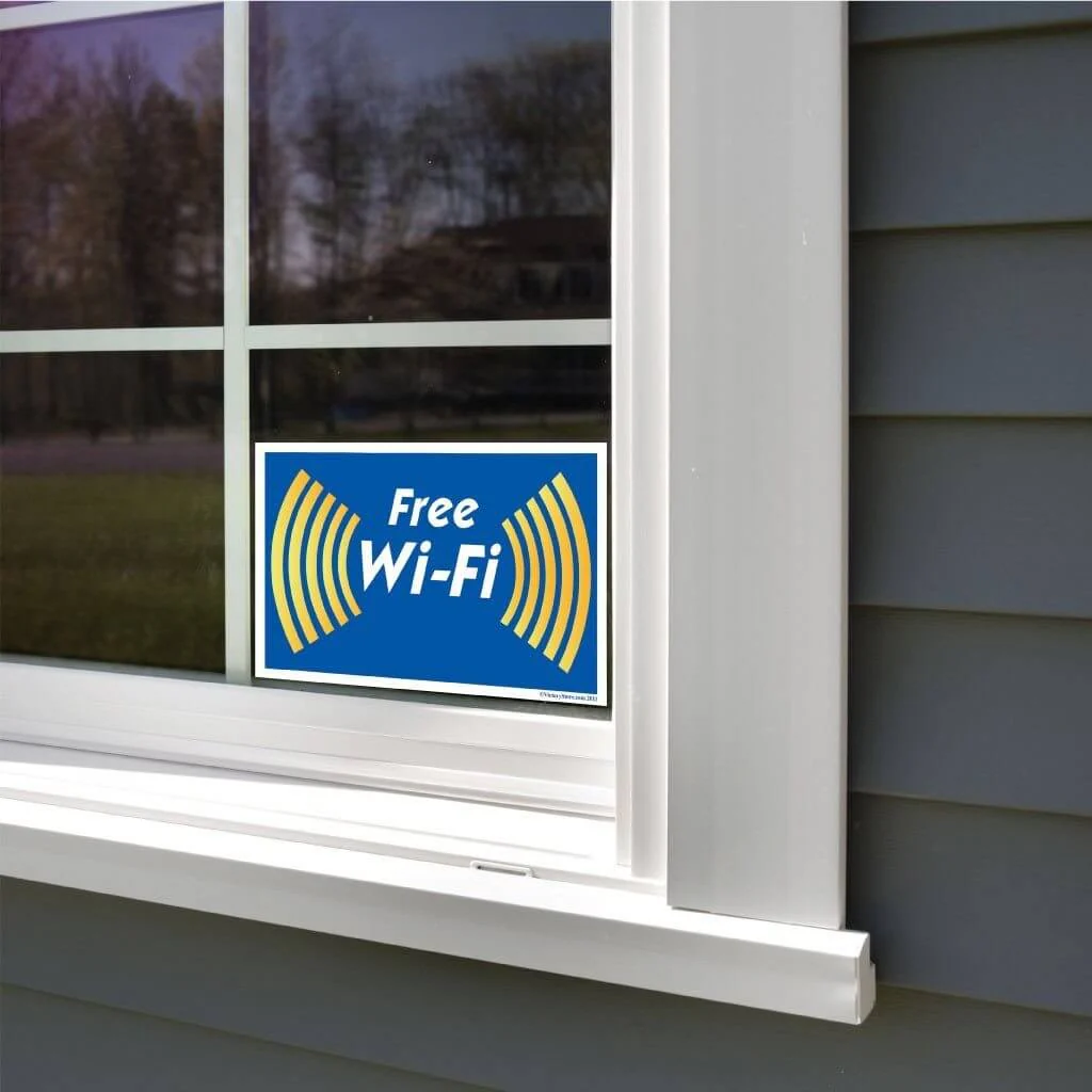Free Wifi Sign or Sticker