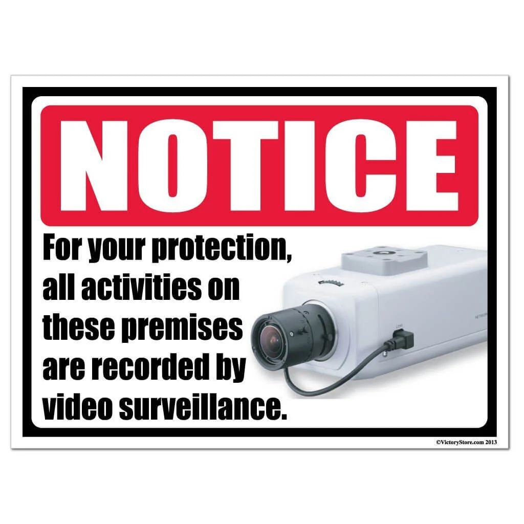 Security Surveillance Sign or Sticker - Image 3