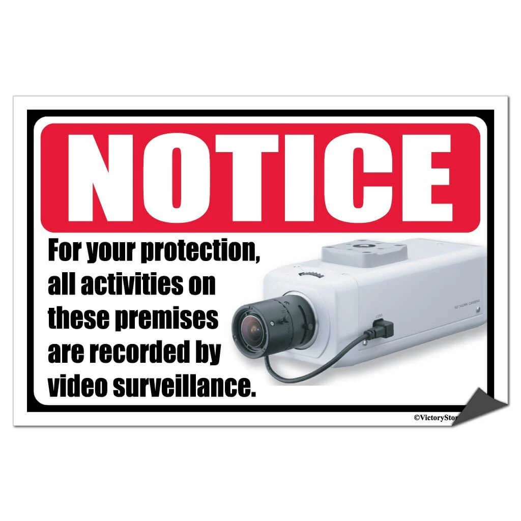Security Surveillance Sign or Sticker - Image 5