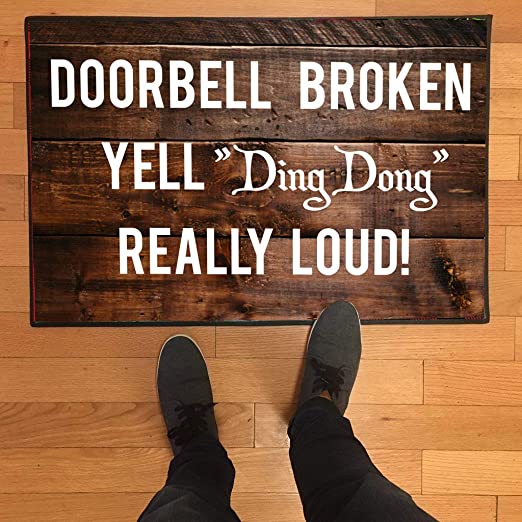 Funny Doorbell Broken Doormat