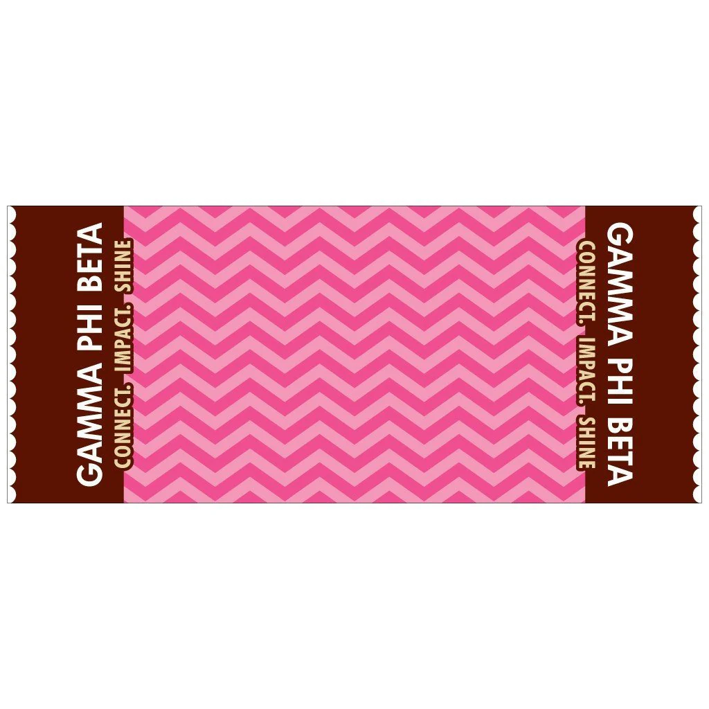 Pink Chevron Gamma Phi Beta 15oz Coffee Mug - Image 3