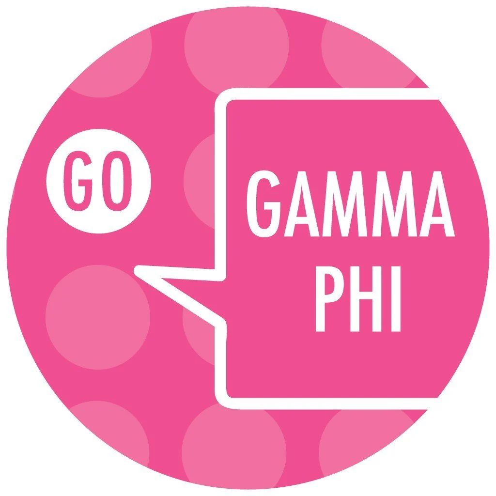 Gamma Phi Beta Canvas Tote Bag - Go Gamma Phi Speech Bubble - Image 2