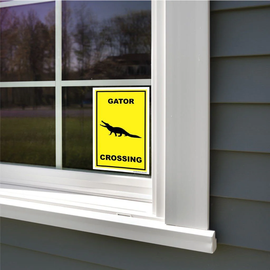 Gator Crossing Sign or Sticker - Image 8