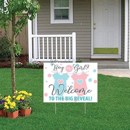 Welcome The Big Reveal Yard Sign