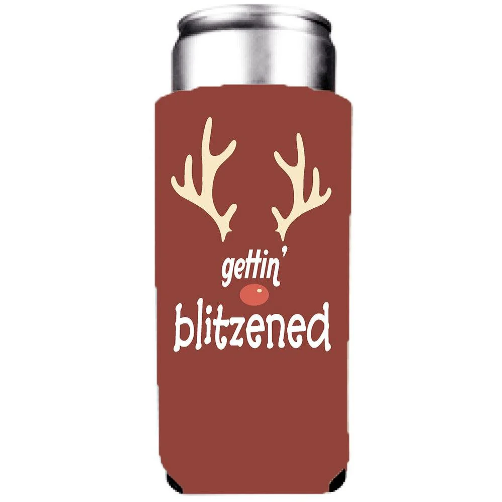 Gettin' Blitzened Holiday Can Coolers - Image 4