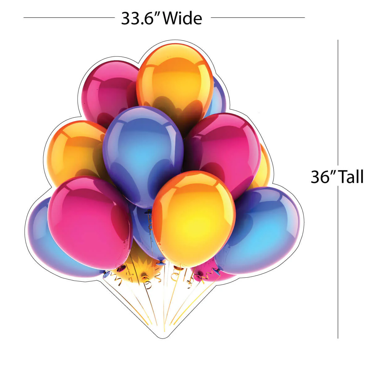 Giant Balloon Clusters Yard Card Accessory 3 pc Set - Image 3