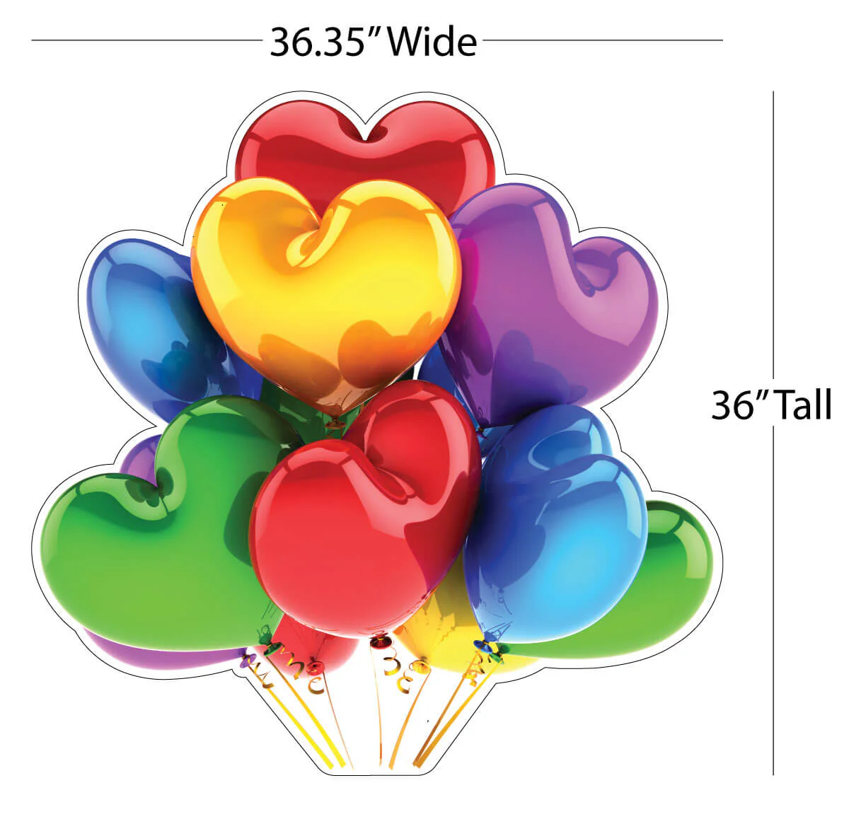 Giant Balloon Clusters Yard Card Accessory 3 pc Set - Image 4