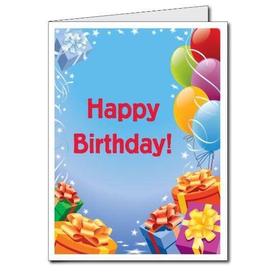 3' Giant Birthday Presents and Balloons Greeting Card - Image 2