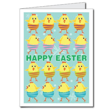 2'x3' Giant Happy Easter with Chicks Greeting Card - Image 2