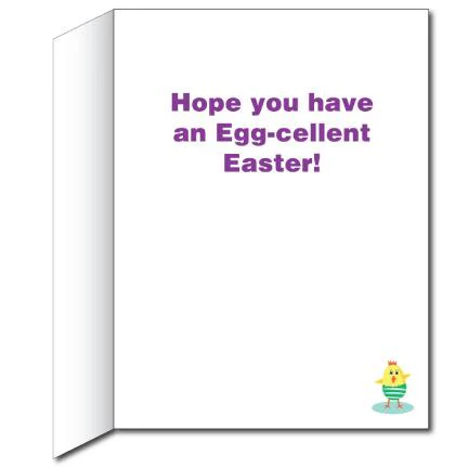 2'x3' Giant Happy Easter with Chicks Greeting Card - Image 3