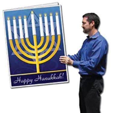 3' Giant Happy Hanukkah Card