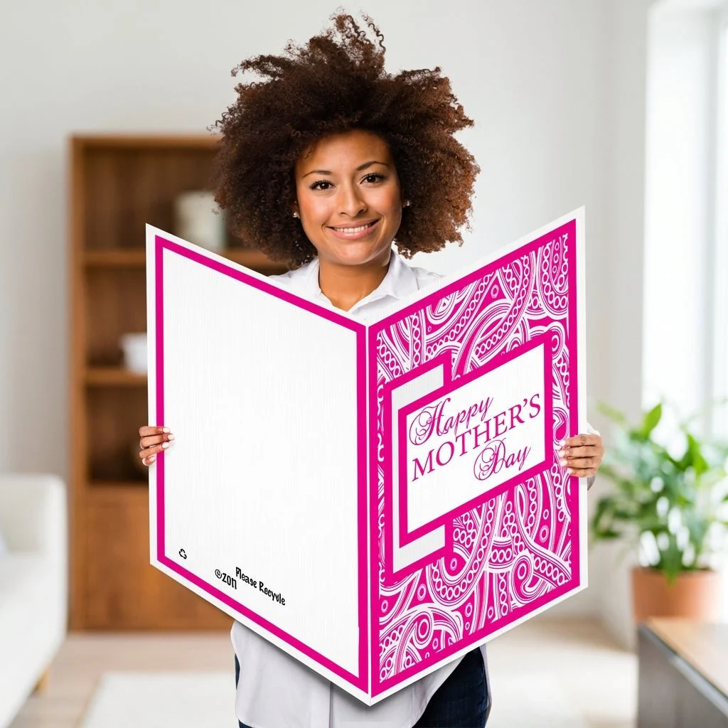 Giant Pink Happy Mother's Day Greeting Card - Image 5