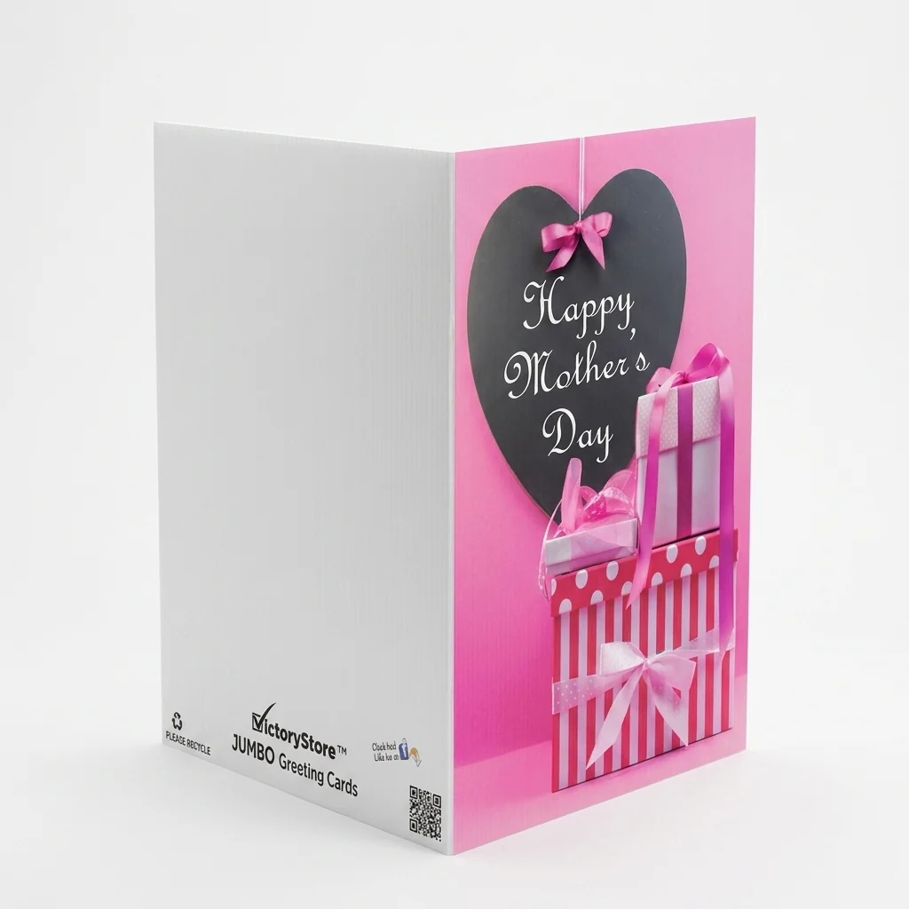 Giant Pink Mother's Day Greeting Card - Image 4