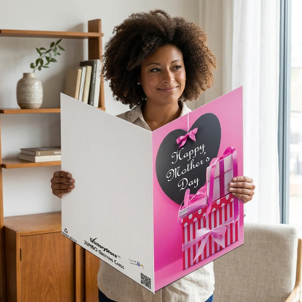 Giant Pink Mother's Day Greeting Card - Image 5