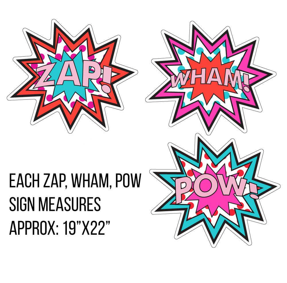 Girl Superhero Yard Greeting Accessories - 11 pc set - Image 3