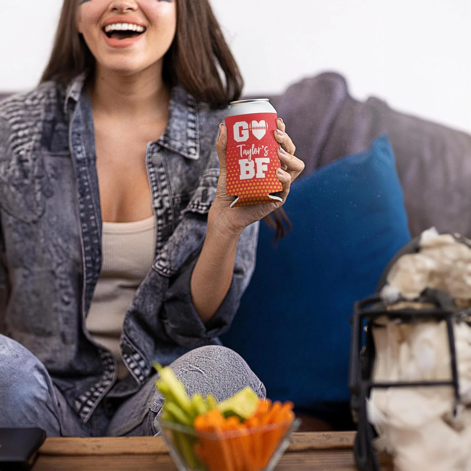 Go Taylor's Boyfriend Slim Can Cooler – Football Game Day Essential - Image 2