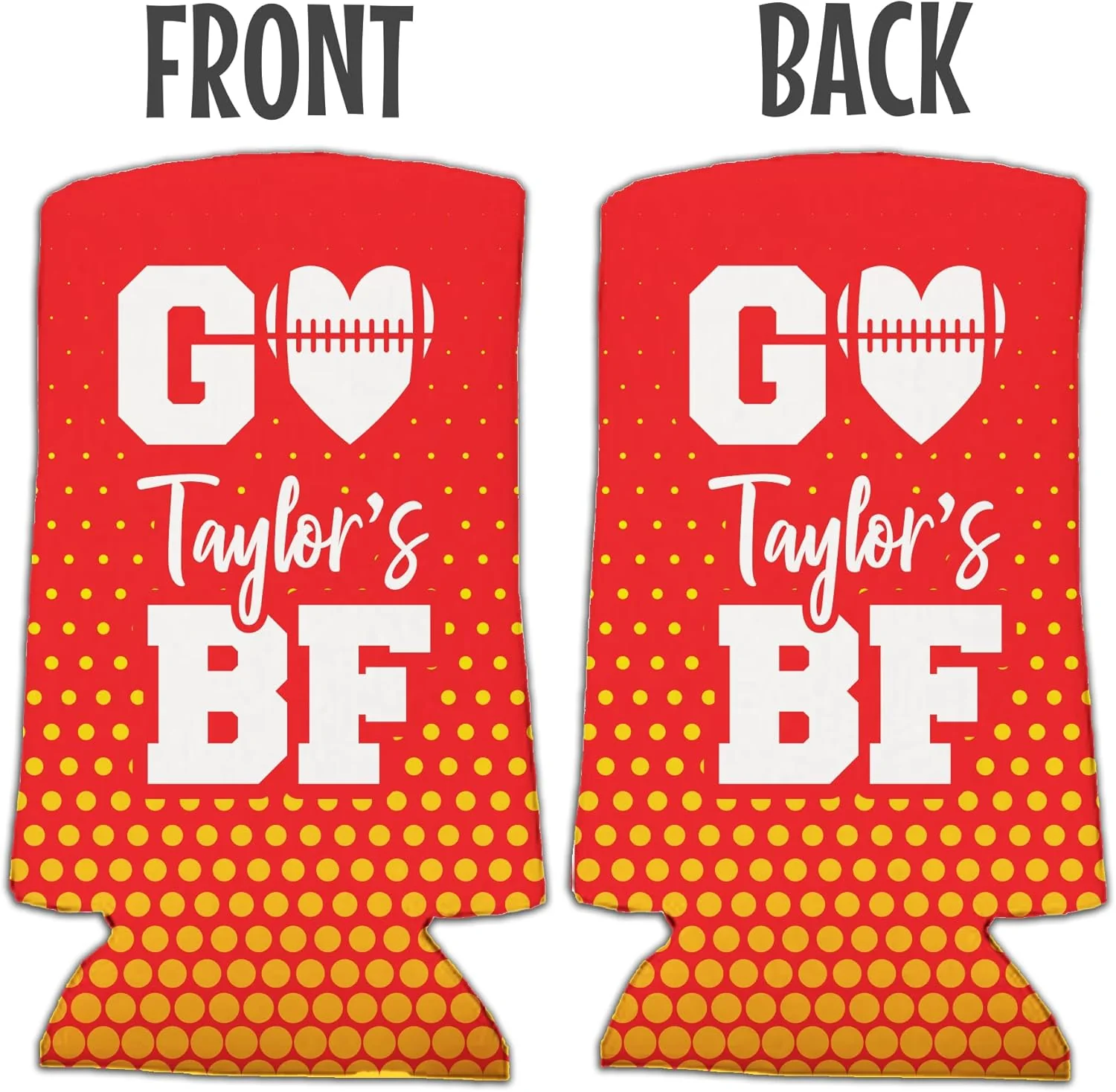 Go Taylor's Boyfriend Slim Can Cooler – Football Game Day Essential - Image 3