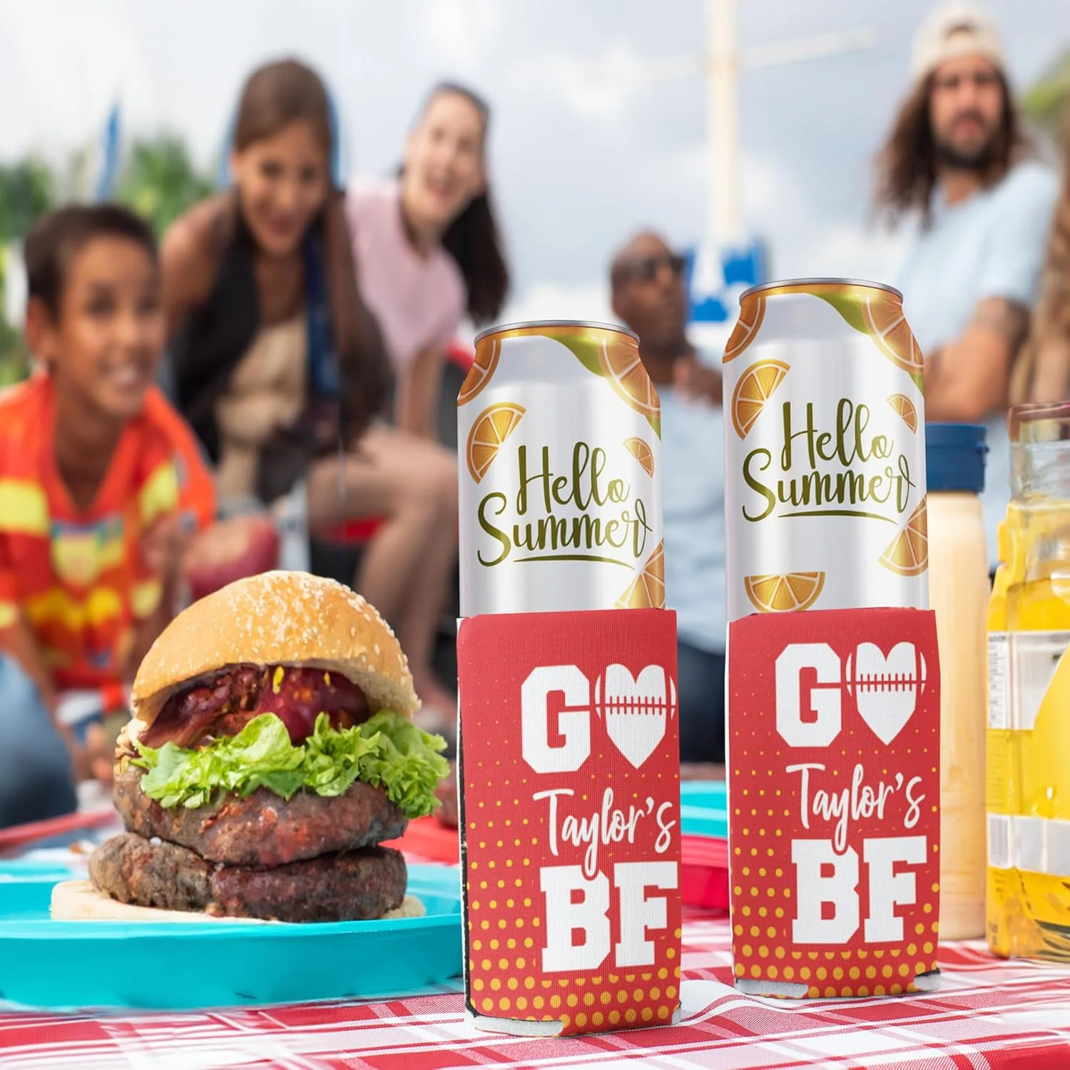 Go Taylor's Boyfriend Slim Can Cooler – Football Game Day Essential - Image 5