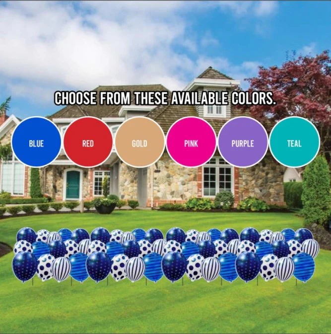 Balloons Yard Card EZ Fillers 4 pc set
