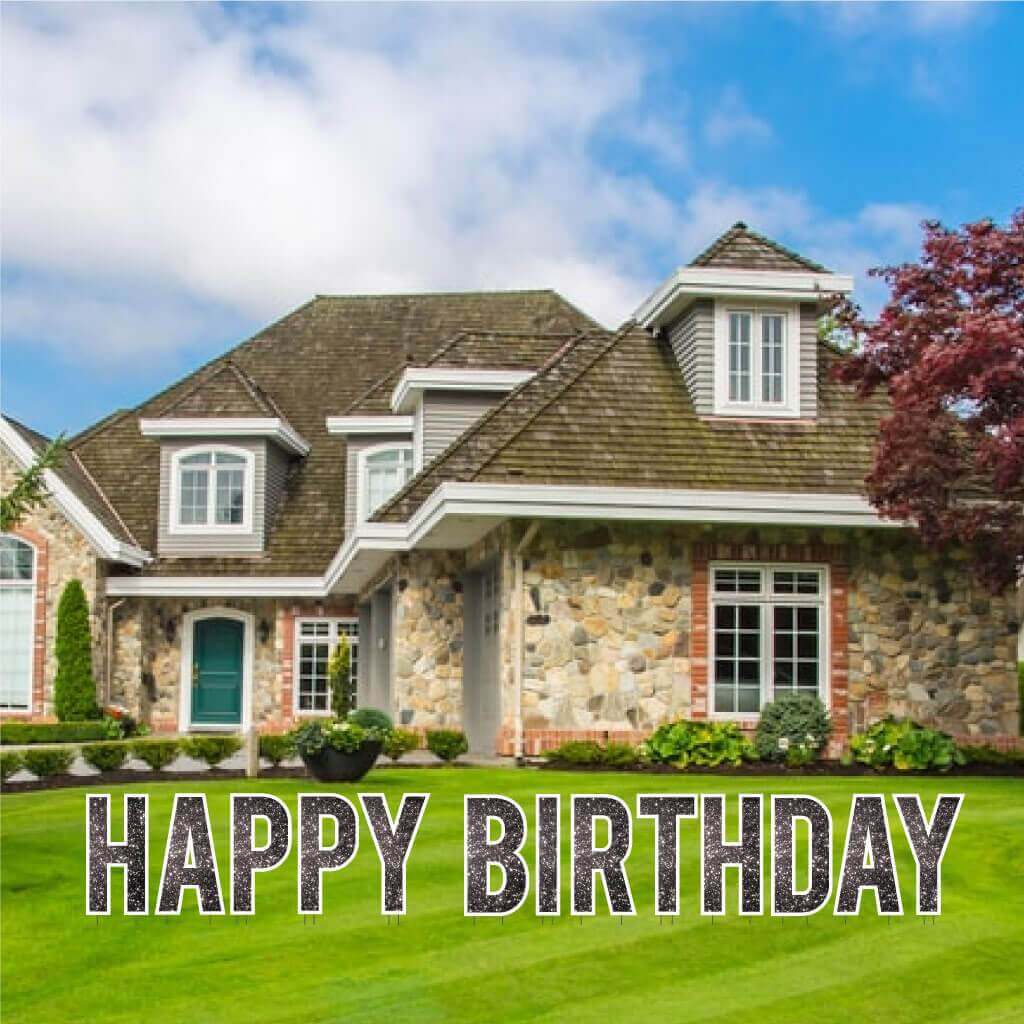 Sparkle 22.75" Bebas Happy Birthday Yard Greeting - 13 pc set - Image 10