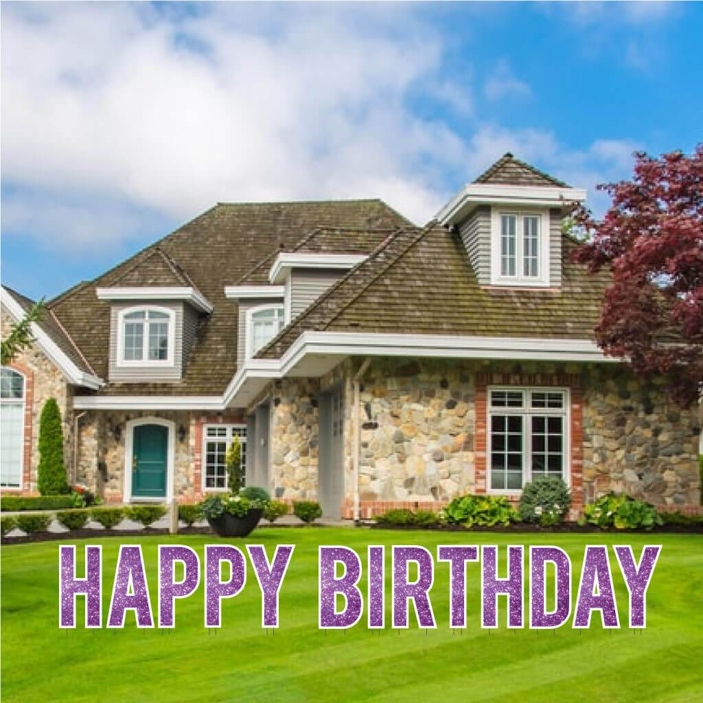 Sparkle 22.75" Bebas Happy Birthday Yard Greeting - 13 pc set - Image 16