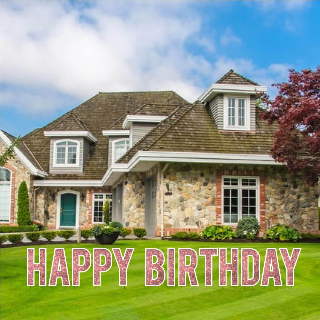 Sparkle 22.75" Bebas Happy Birthday Yard Greeting - 13 pc set - Image 18