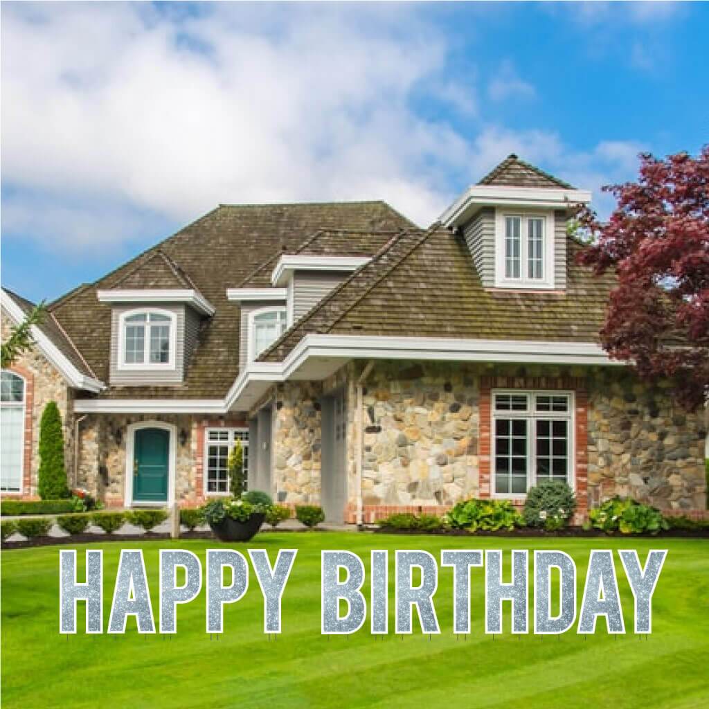 Sparkle 22.75" Bebas Happy Birthday Yard Greeting - 13 pc set - Image 19