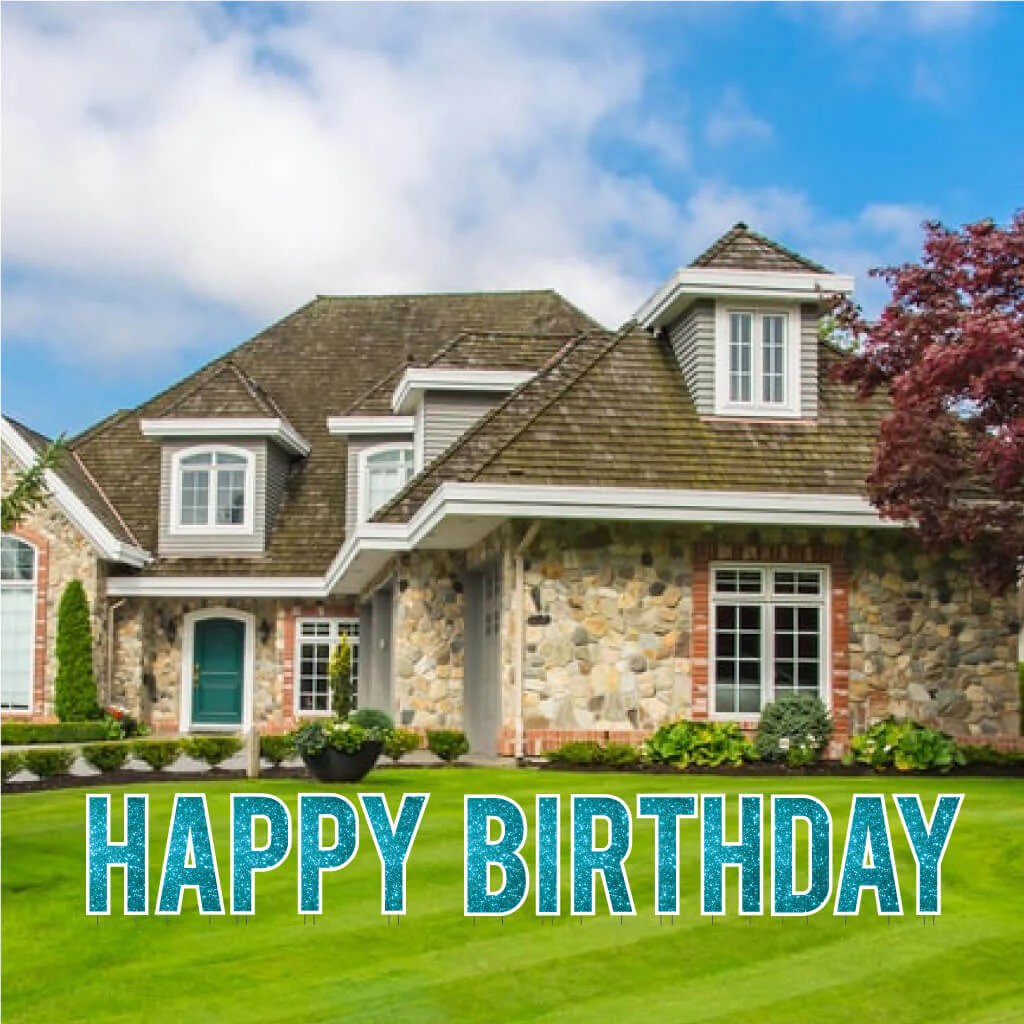 Sparkle 22.75" Bebas Happy Birthday Yard Greeting - 13 pc set - Image 20