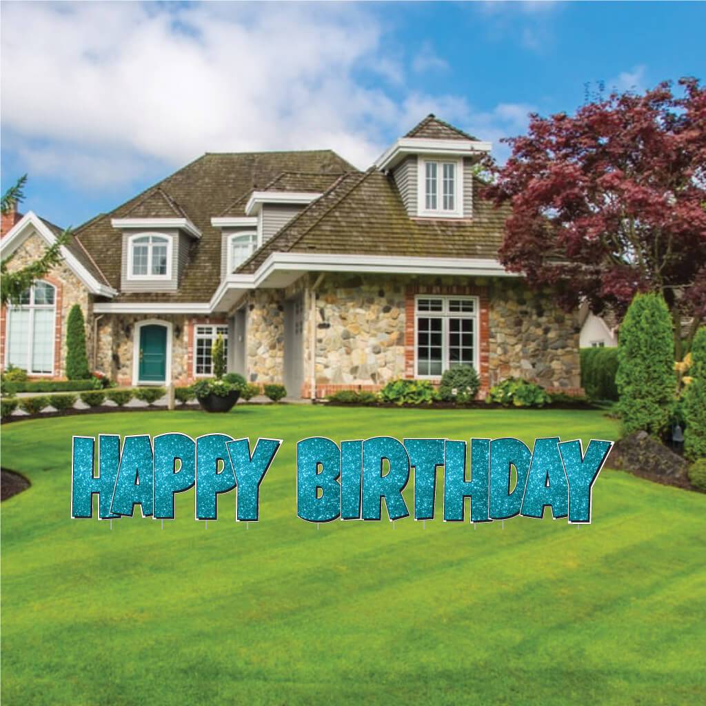 Luckiest Guy Happy Birthday Sparkle Yard Card - 5 pc Set - Image 20