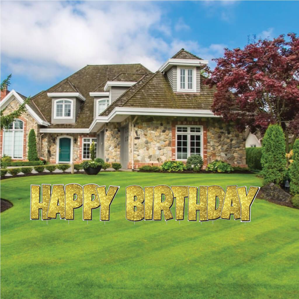 Luckiest Guy Happy Birthday Sparkle Yard Card - 5 pc Set - Image 21
