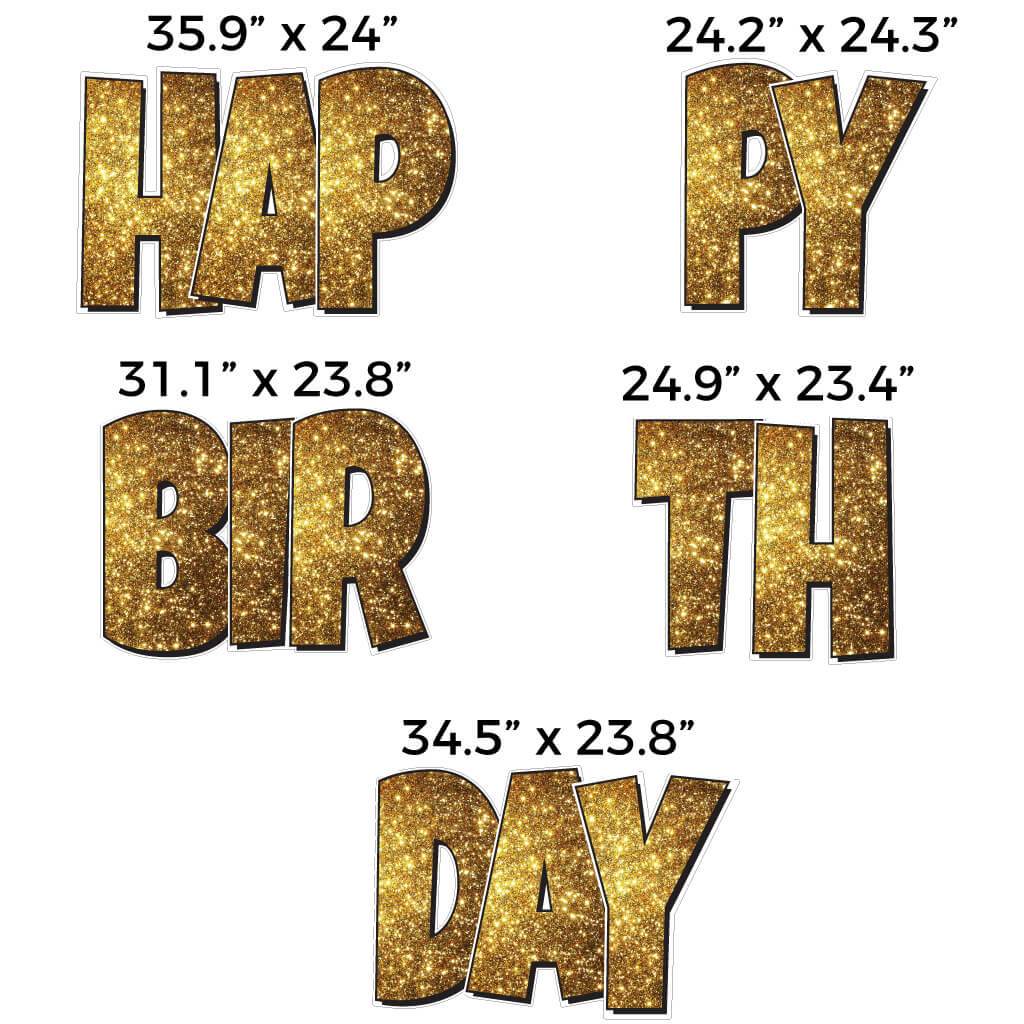 Luckiest Guy Happy Birthday Sparkle Yard Card - 5 pc Set - Image 4