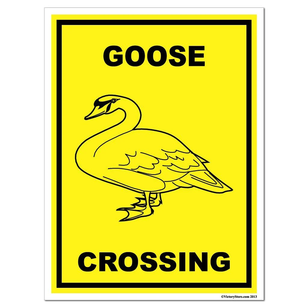 Goose Crossing Sign or Sticker - Image 4
