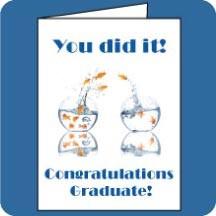 3' Giant Graduation Fish Bowl Greeting Card - Image 3