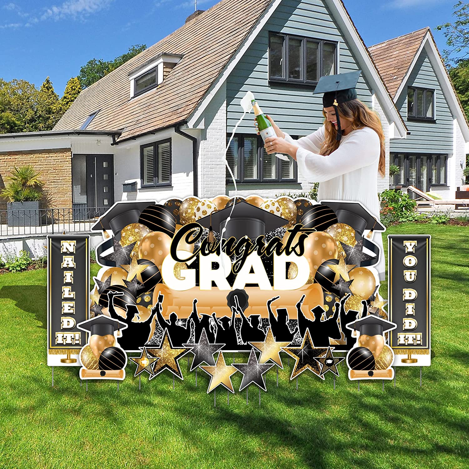 Graduation Oversized EZ Yard Cards | 11 pc set - Image 4