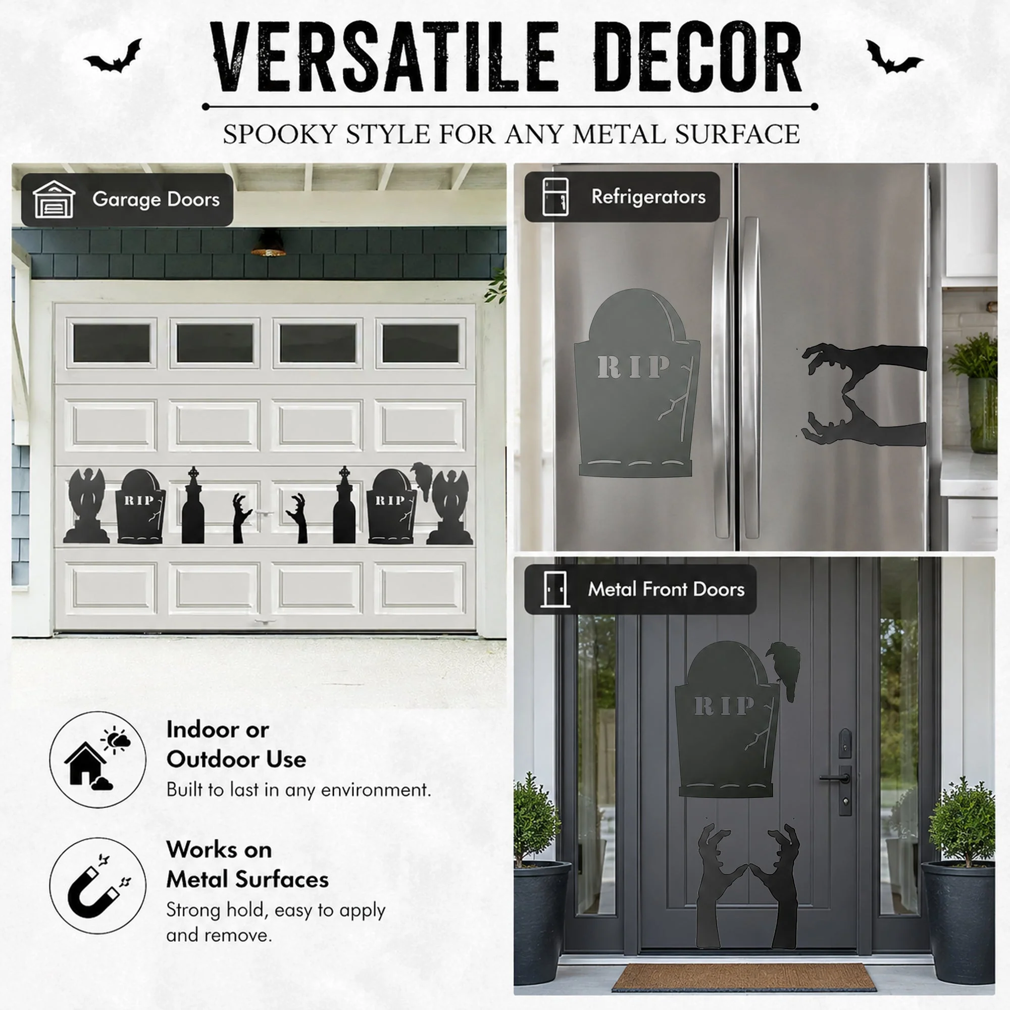 Cemetery Halloween Garage Door Magnets – 9 Piece Set - Image 5